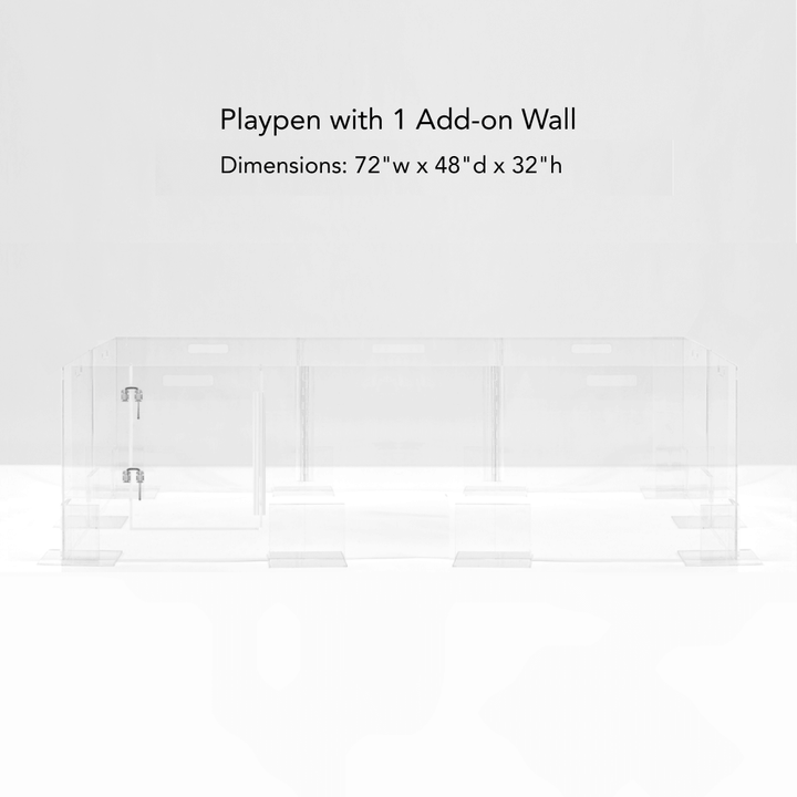 Hiddin Clear Acrylic Pet Playpen with Door – 24 in High