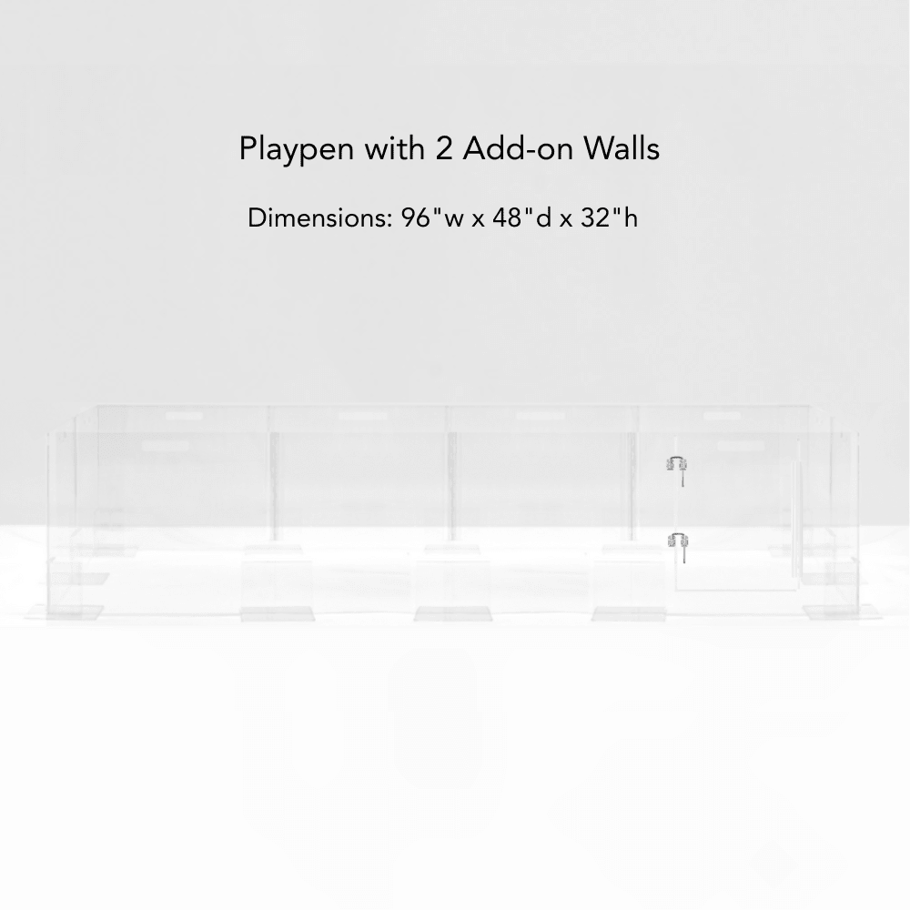Hiddin Clear Acrylic Pet Playpen with Door – 24 in High