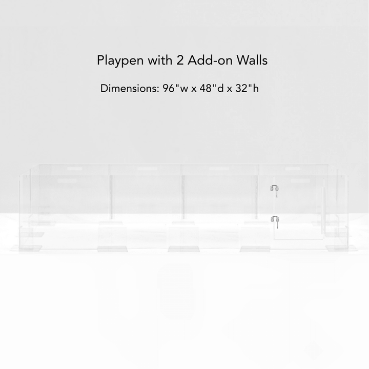 Hiddin Clear Acrylic Pet Playpen with Door – 24 in High