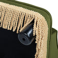 Load image into Gallery viewer, Duchess 33' Medium Princess Pet Bed Sofa with Fringe Skirt, Olive Green Velvet by HouseOfZazla
