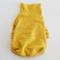 Load image into Gallery viewer, Small dog sweater, yellow knit fabric, two-legged design for spring
