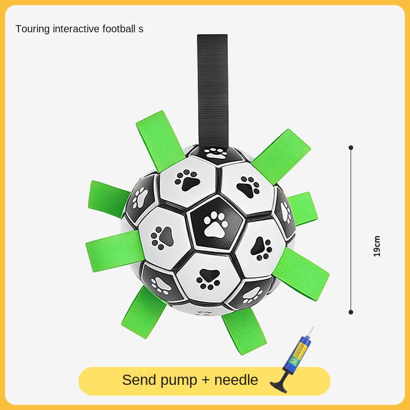 Paw Print Soccer Ball Dog Toy with Grab Tabs – photo 6