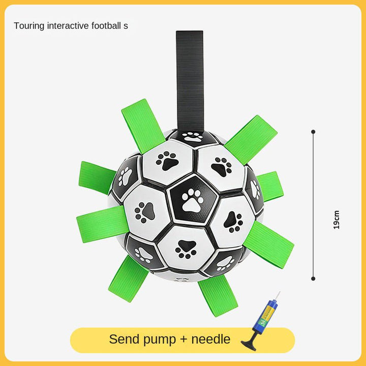 Paw Print Soccer Ball Dog Toy with Grab Tabs – photo 6