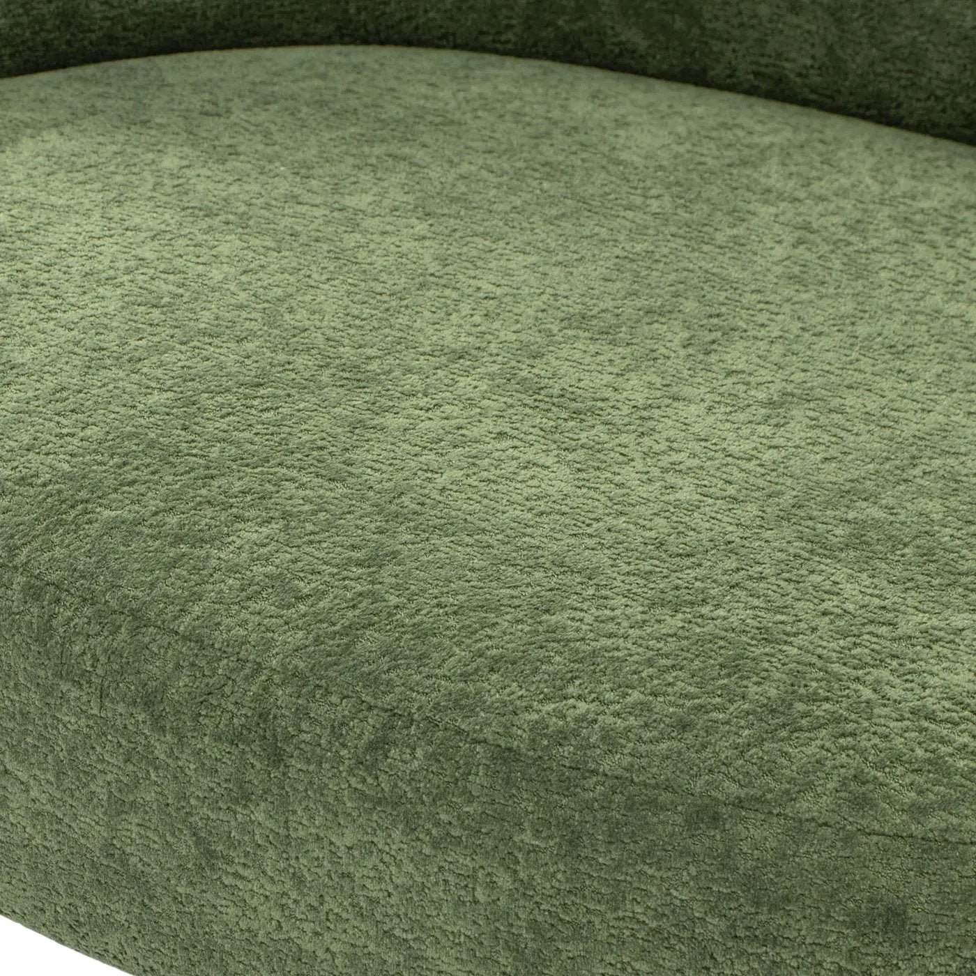 Shep 36' Curved Dog Sofa Bed Medium Moss Green Fleeced Teddy by HouseOfZazla