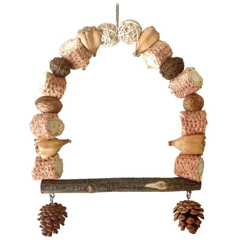 NatureCage Premium Wooden Parrot Swing Perch Natural Branch Toy Large by Sell My Stuff