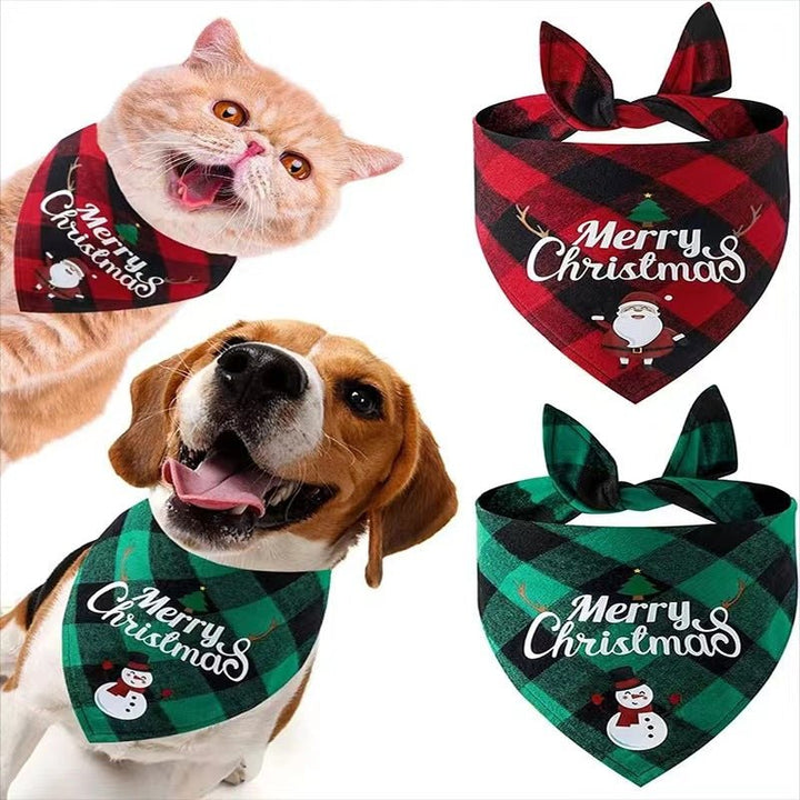 Christmas Plaid Dog &amp; Cat Bandana