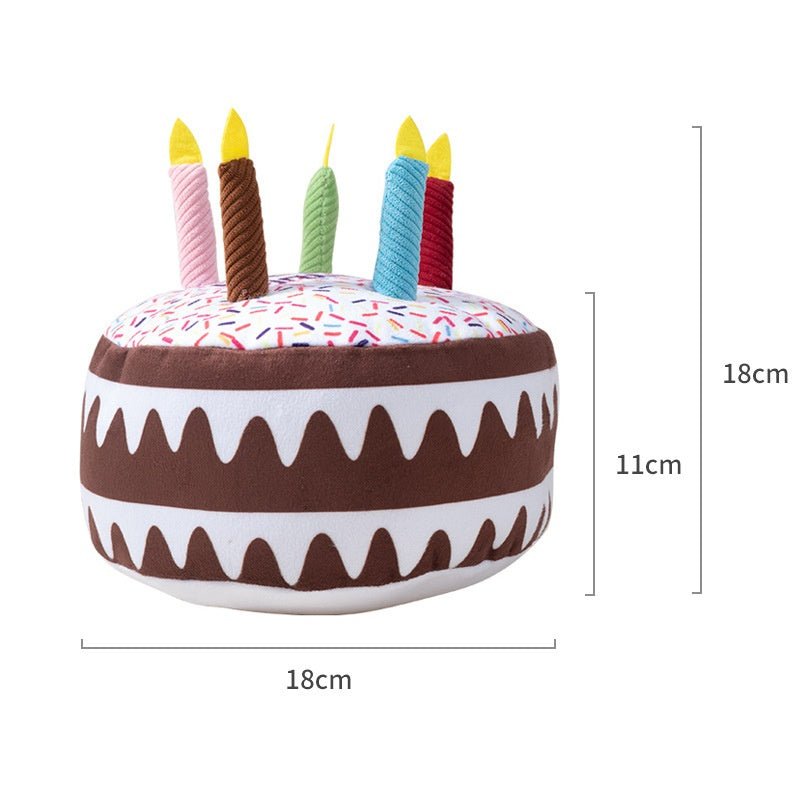 Birthday Cake Plush Squeaky Dog Toy – photo 8