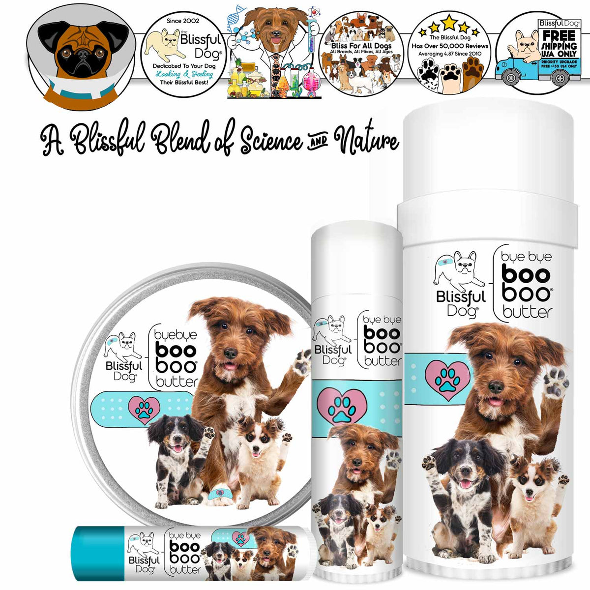 Boo Boo Butter for Dogs, 3 Cute Puppies Label