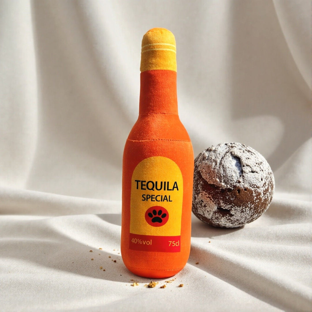 Wine Bottle Plush Squeaky Dog Toy – photo 8