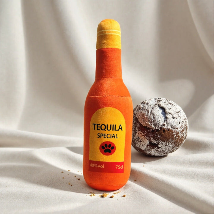 Wine Bottle Plush Squeaky Dog Toy – photo 8