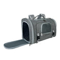 Charger l'image dans la visionneuse de la galerie, Mr. Peanut's Monterey Series airline-compliant horizontal backpack pet carrier in gray fabric with mesh panels.
