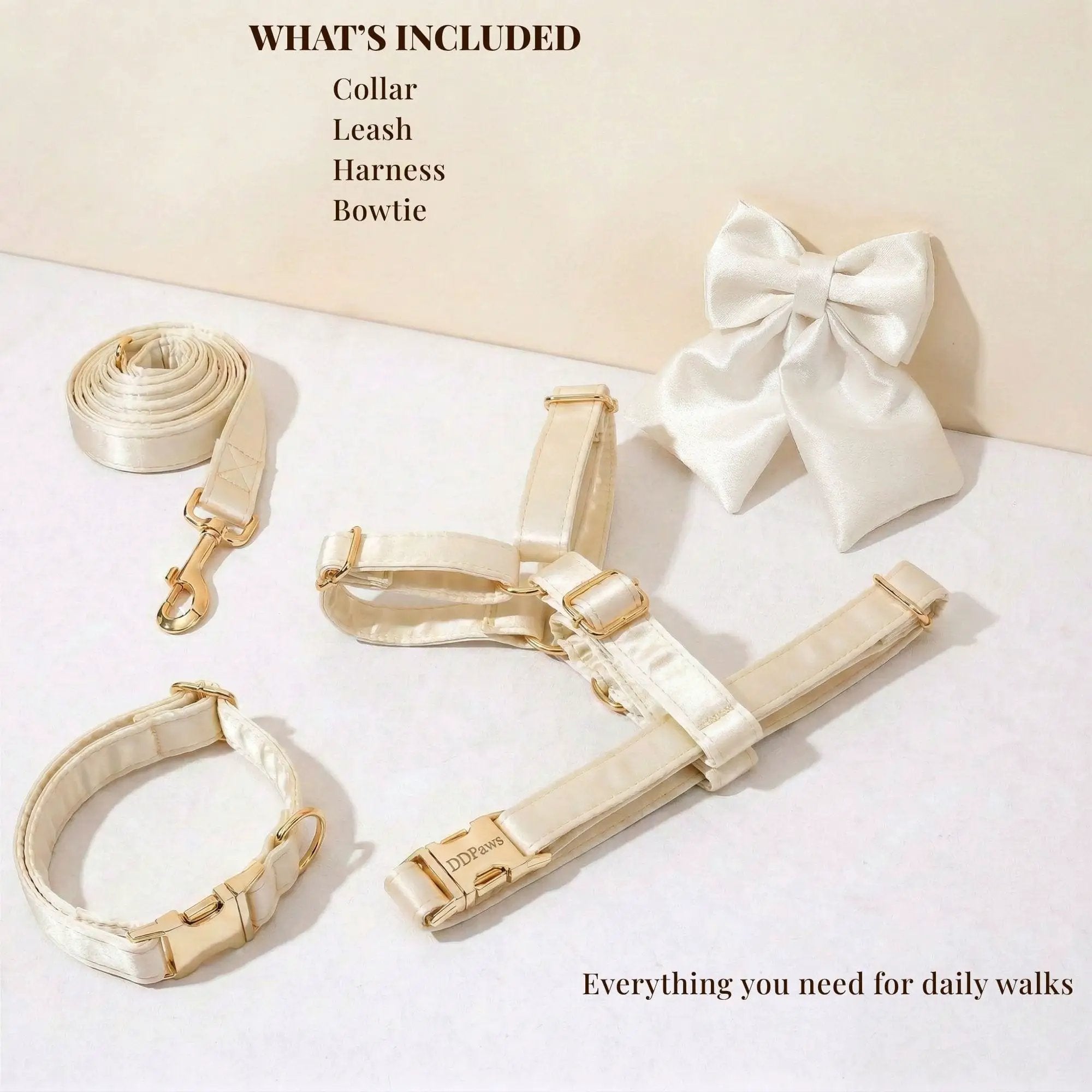 Wedding Pure White Satin Set by DDPaws
