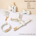 Gallery viewerに画像を読み込む, Classic Elegance White Premium Leather Dog Walking Collar Leash Set by DDPaws
