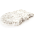 Load image into Gallery viewer, PupRug by Paw.com® Faux Fur Orthopedic Dog Bed - Curve White with Brown Accents
