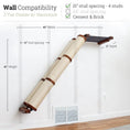 Carica l'immagine nel visualizzatore della galleria, Slanted Cat Scratcher for Wall by Catastrophic Creations; wall-mounted scratching ramp with angled sisal posts.
