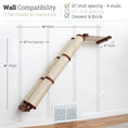 Carica l'immagine nel visualizzatore della galleria, Slanted Cat Scratcher for Wall; beige sisal tubes on a wall-mounted brown bracket.
