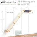 Carica l'immagine nel visualizzatore della galleria, Slanted Cat Scratcher for Wall by Catastrophic Creations; rope-wrapped angled scratching post with natural wood platform.
