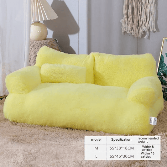 ElitePaws Premium Elevated Plush Cat Bed Warm Sofa For Small Dogs by For Animals, With Love