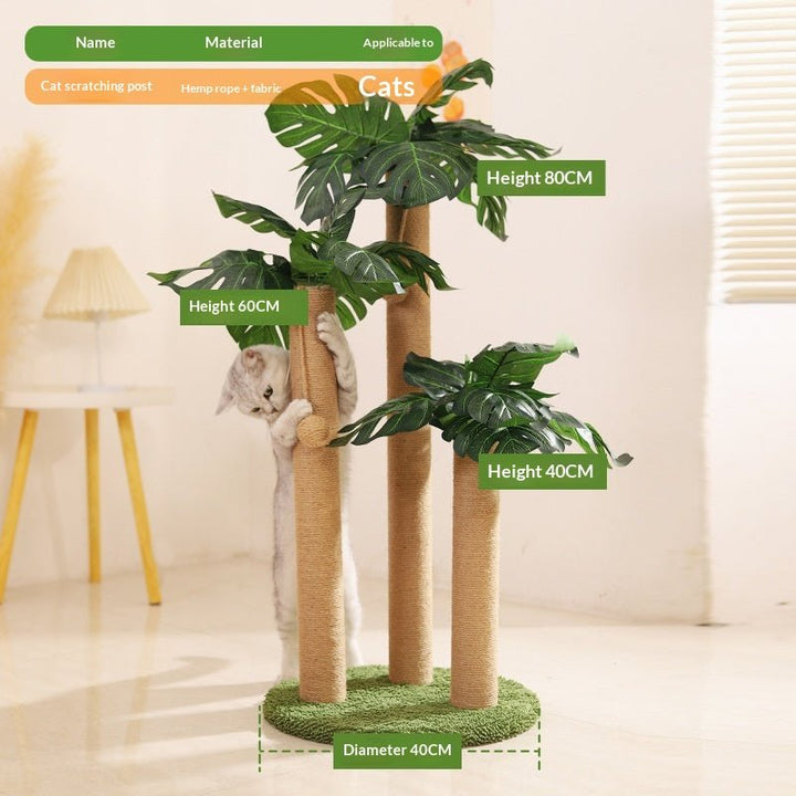 Three column Bamboo option with split leaves and size chart