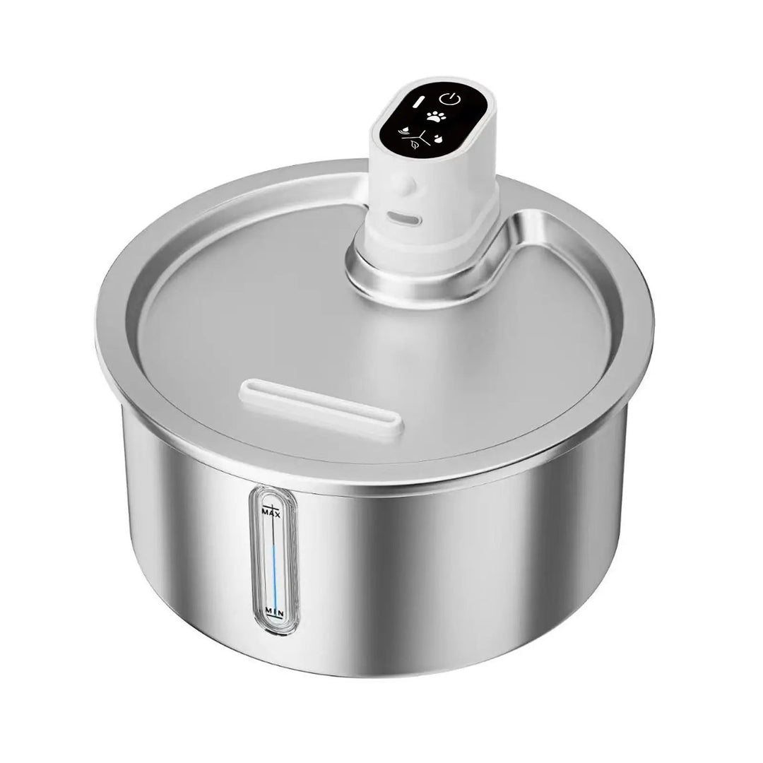 Premium Stainless Steel Heated Cat Water Fountain With Nine Gear Base by Pet Zen