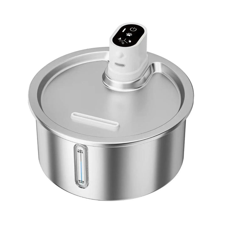 Premium Stainless Steel Heated Cat Water Fountain With Nine Gear Base by Pet Zen