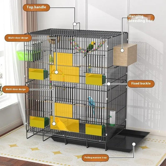 SkyNest Double-Level Bird Cage Premium Spacious Two-Story Home by Sell My Stuff