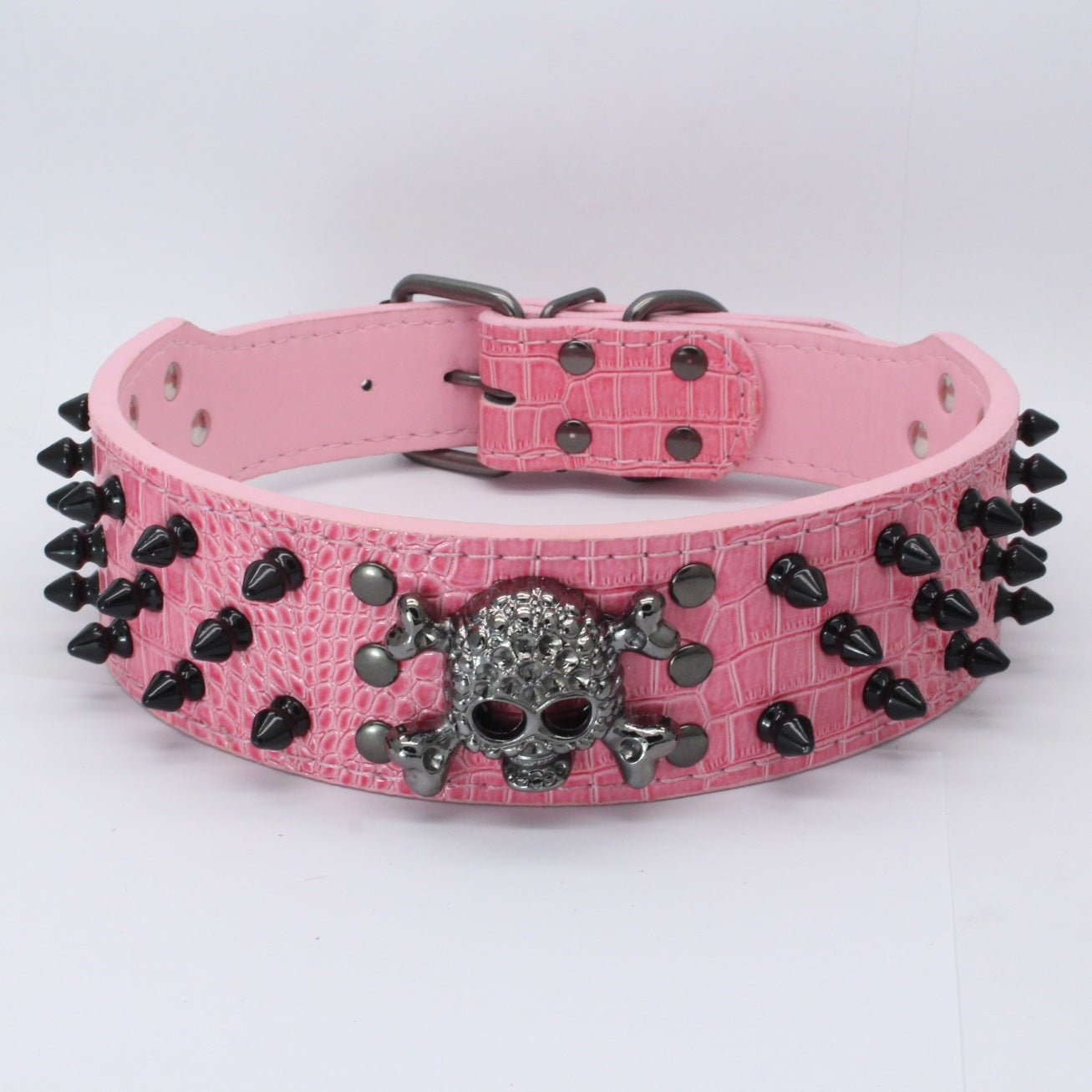 Skull Pet Collar Round Head Nail Dog Collar - from For Animals, With Love
