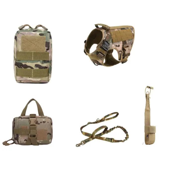 Tactical Dog Harness Pet German Shepherd K9 Training Vest Dog Harness And Leash Set For All Breeds Dogs by My Store