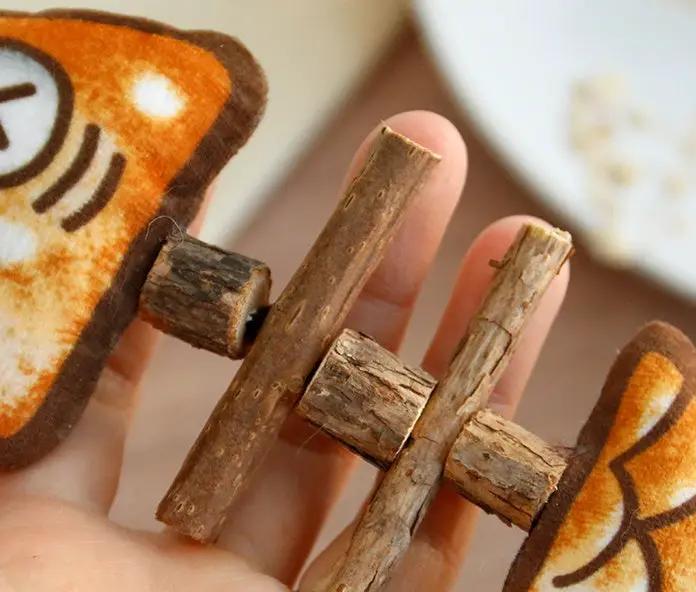 Grilled Fish Bone Wood And Plush Cat Toy Realistic Interactive by Sell My Stuff
