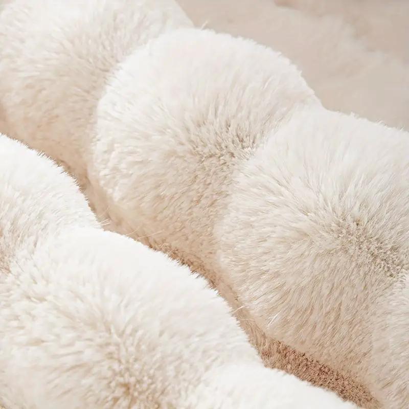 Molly Mutt Couch Cover, soft cream plush sofa protector