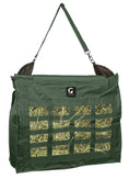 Load image into Gallery viewer, Gatsby Nylon Slow-Feed Hay Bag in green with front hay window; StateLineTack.
