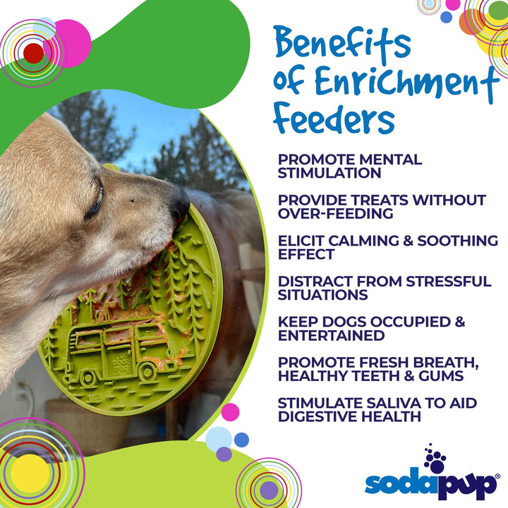 SodaPup Camp eMat TPE dog lick mat with suction cups, view 6