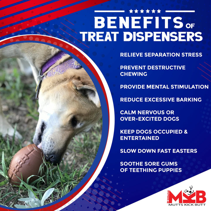 SodaPup Football natural rubber dog toy treat dispenser, view 6