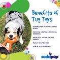 Load image into Gallery viewer, Pop Top Rubber Tug Toy for Interactive Play | Heavy Chewers | USA Made | SodaPup
