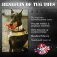 Load image into Gallery viewer, USA-K9 Grenade Shaped Rubber Dog Toy - Chew, Treat Dispenser & Tug Toy | USA
