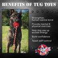 Cargar la imagen en la vista de la galería, USA-K9 Stars And Stripes Red Rubber Dog Toy For Handlers Ultradurable Natural Rubber Made In Usa by SodaPup/True Dogs, LLC
