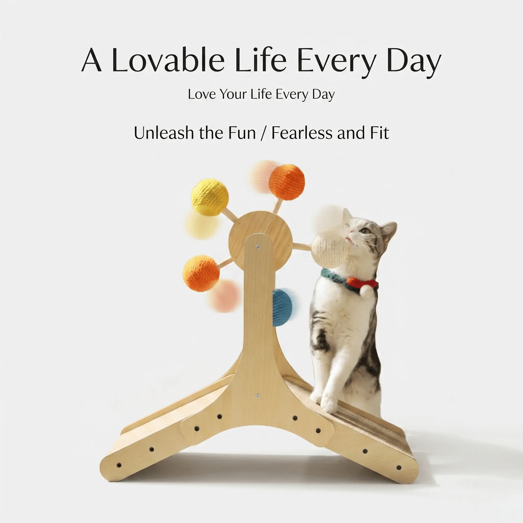 FelineFlow Premium Interactive Ferris Wheel Cat Scratcher For Kitten And Adult Cats by Midfox