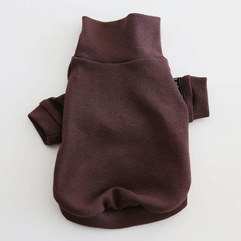 SOCKPET small dog spring solid color two-legged sweater in burgundy