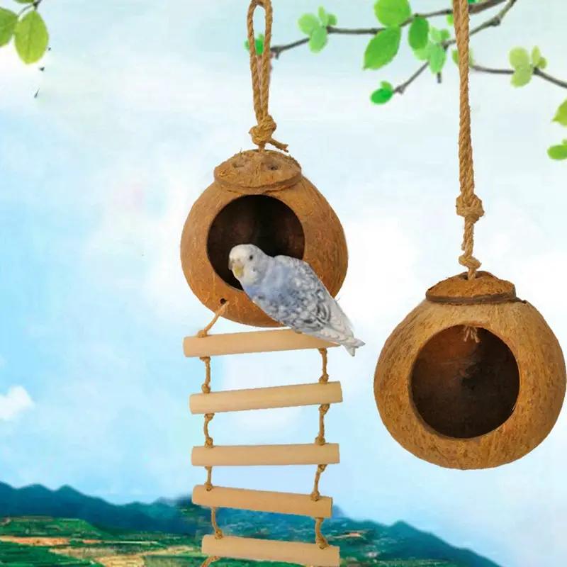 EcoLuxe Natural Coconut Bird Nest Parrot Climbing Toy 6 Cm Scale by Sell My Stuff