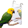 Bild in Galerie-Betrachter laden, Acrylic Parrot Bird Mirror Stand Toy With Cotton Rope 12.7x17.7cm by Sell My Stuff
