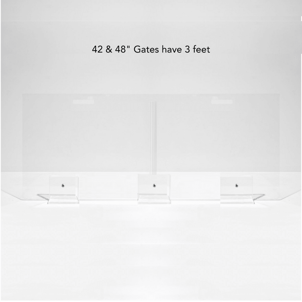 Hiddin Clear Acrylic Panel Pet Gate – Freestanding, 30 in High