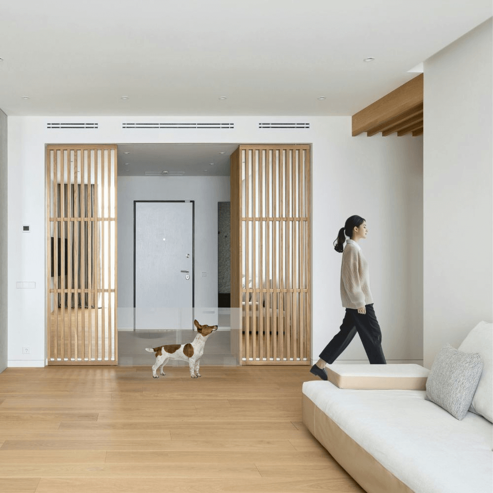 Hiddin Clear Acrylic Panel Pet Gate – Freestanding, 24 in High