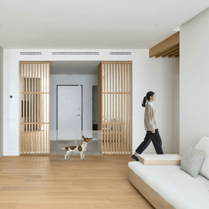 Hiddin Clear Acrylic Panel Pet Gate – Freestanding, 24 in High