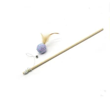 WoodCraft Interactive Cat Stick Toy Premium Solid Wood Handmade Hemp by Sell My Stuff
