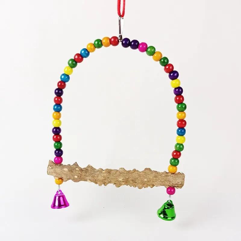 Parrot V 11 Solid Wood Pole Swing Grinding Claw Toy Bird Stand Rod Perches Small Medium Large Various Sizes Colors by Sell My Stuff