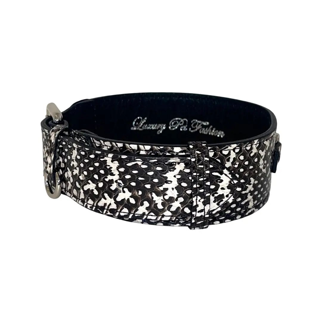 Black & White Classic Snake Collar by Allysa Payne Beverly Hills