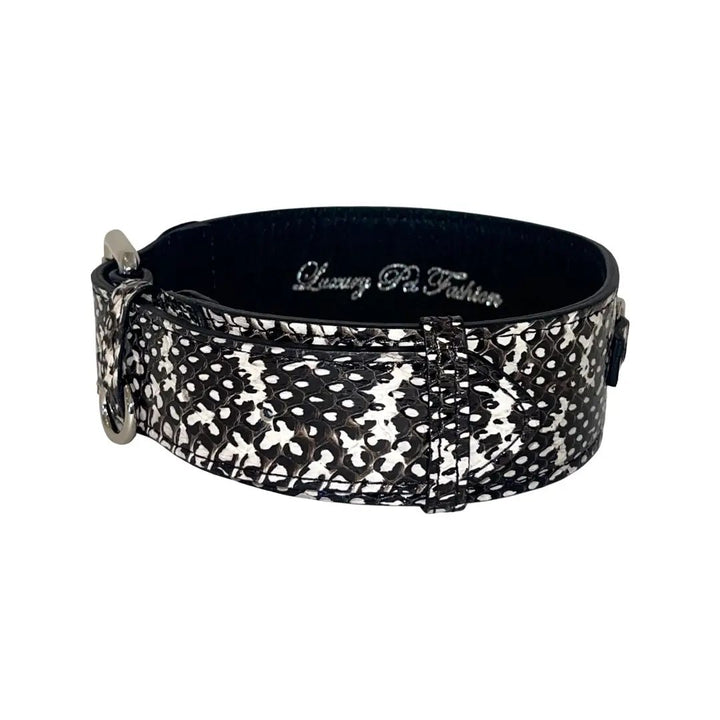 Black &amp; White Classic Snake Collar by Allysa Payne Beverly Hills