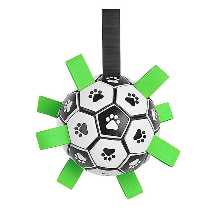 Paw Print Soccer Ball Dog Toy with Grab Tabs – photo 4