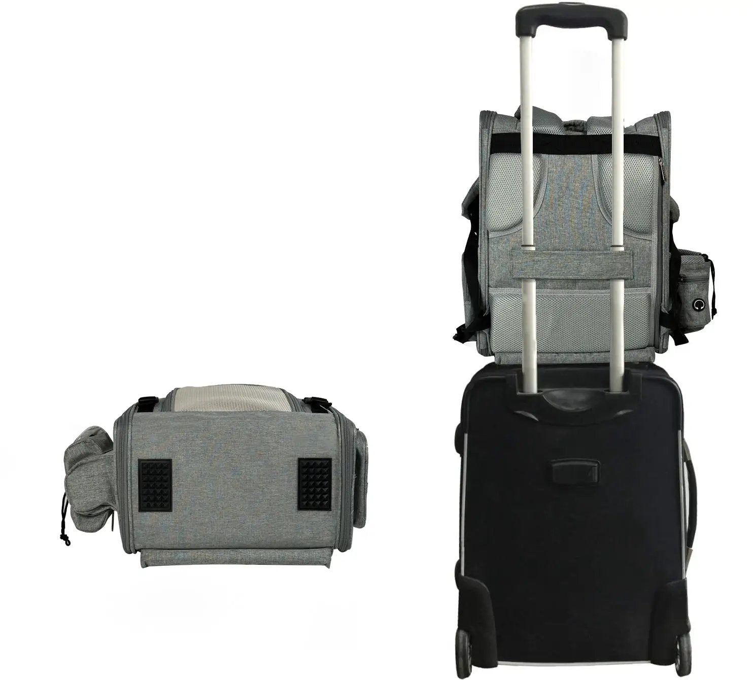Mr. Peanut's Aspen Series airline-compliant backpack pet carrier in gray heather