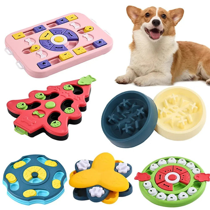 Dog Puzzle Slow Feeder Toy – 18 Designs